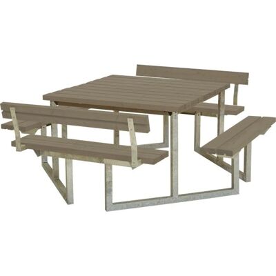 Mærke Model - Kvadrat Twist Havebord med 2 Bænke Mærke Model - Kvadrat Twist Havebord med 2 Bænke