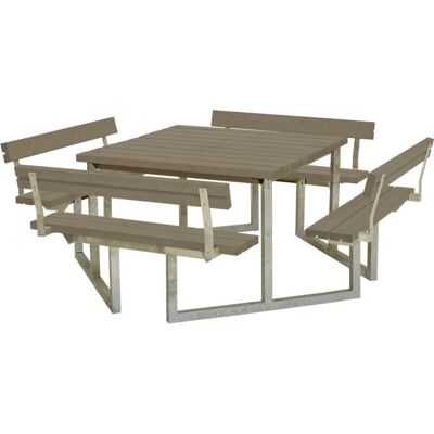 Kaiserkraft Sitzgruppe für draußen - 8 Plätze, ThermoWood, Grau-brun Kaiserkraft Sitzgruppe für draußen - 8 Plätze, ThermoWood, Grau-brun