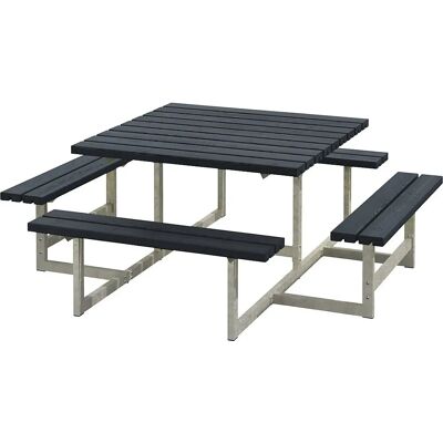 Conjunto de assentos para exteriores Kaiserkraft - 2000x2000mm - Preto - Móveis de exterior Conjunto de assentos para exteriores Kaiserkraft - 2000x2000mm - Preto - Móveis de exterior
