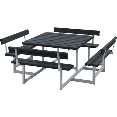 PLUS Picknick Outdoor Sitzgruppe - 8 Personen Schwarz PLUS Picknick Outdoor Sitzgruppe - 8 Personen Schwarz