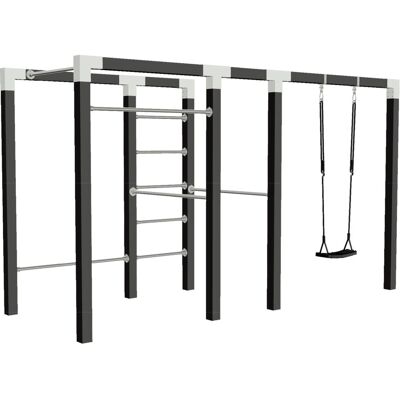 Plus Outdoor Fitness Model 3 - Buiten Fitnessapparaat, Zwart, 138x220x380cm Plus Outdoor Fitness Model 3 - Buiten Fitnessapparaat, Zwart, 138x220x380cm