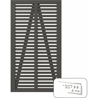 Plus FSC-zertifizierter nordischer Holztür mit Beschlägen - Gartentor Plus FSC-zertifizierter nordischer Holztür mit Beschlägen - Gartentor