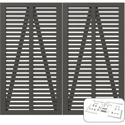 Plus Harmoni Doppeltes Gartentor 200x180cm Plus Harmoni Doppeltes Gartentor 200x180cm