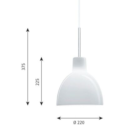 Louis Poulsen Toldbod 220 Glas Pendelleuchte - Hängeleuchte Louis Poulsen Toldbod 220 Glas Pendelleuchte - Hängeleuchte