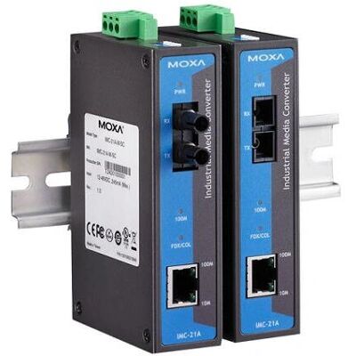 Moxa IMC-21A-S-SC-T - Netzwerkkonverter - Singlemode-Faser Moxa IMC-21A-S-SC-T - Netzwerkkonverter - Singlemode-Faser