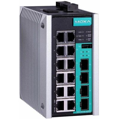 MOXA - EDS-G516E-4GSFP - 12x 10/100/1000 - 4x Gigabit SFP - Switch MOXA - EDS-G516E-4GSFP - 12x 10/100/1000 - 4x Gigabit SFP - Switch