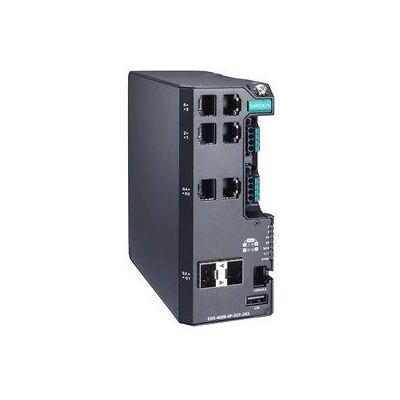 Moxa - EDS-4008-4P-2GT-2GS-LVB-T - PoE - RJ45/SFP - switch réseau - Publicité Moxa - EDS-4008-4P-2GT-2GS-LVB-T - PoE - RJ45/SFP - switch réseau - Publicité