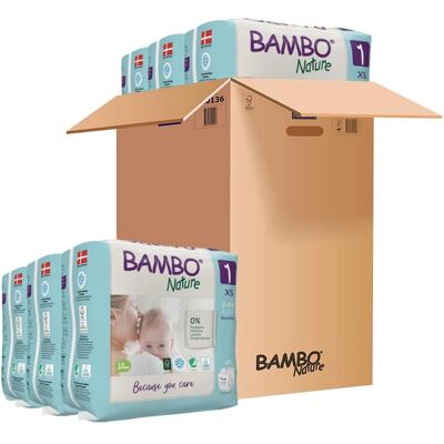 Bambo Nature Baby Diapers - 6x22 units for 2-4 kg Bambo Nature Baby Diapers - 6x22 units for 2-4 kg