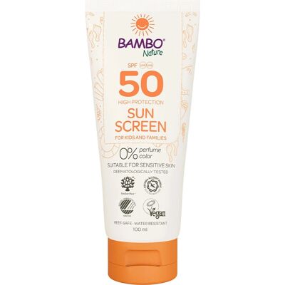 Bambo Nature - BAMBO SPF50 100ml - Solkrem Bambo Nature - BAMBO SPF50 100ml - Solkrem