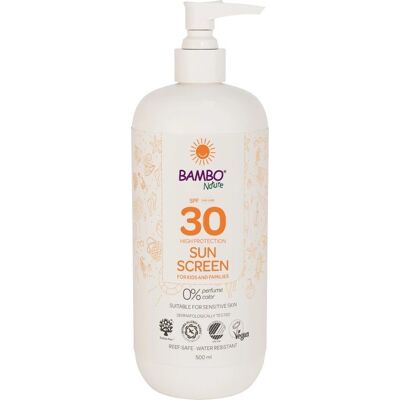 Protector solar SPF 30 Bambo Nature - Resistente al agua, protección UV Protector solar SPF 30 Bambo Nature - Resistente al agua, protección UV