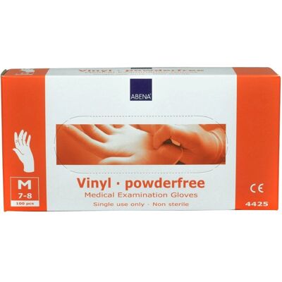Abena Vinylhansker M - Engangs, Pudderfri, 100 stk Abena Vinylhansker M - Engangs, Pudderfri, 100 stk