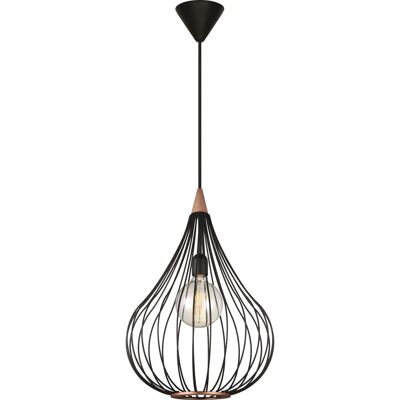 Suspension Halo Design Bois Foncé/Noir - Lampe Suspendue Suspension Halo Design Bois Foncé/Noir - Lampe Suspendue