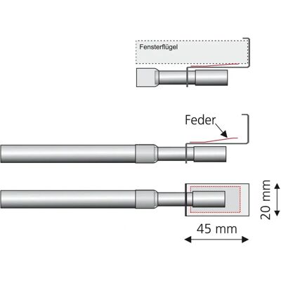LIEDECO - Easy-Fix - Ø12 mm - 75-125 cm - Gardinenstange LIEDECO - Easy-Fix - Ø12 mm - 75-125 cm - Gardinenstange