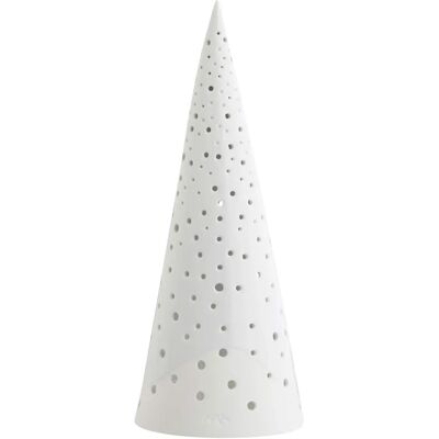 Kähler Design - Portacandele Nobili 30cm Bianco - Decorazioni Natalizie Kähler Design - Portacandele Nobili 30cm Bianco - Decorazioni Natalizie