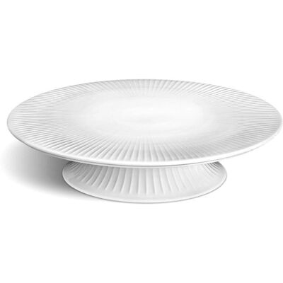 Piattino per Torte Hammershøi di Kähler - Bianco - Con Piede - 30cm Piattino per Torte Hammershøi di Kähler - Bianco - Con Piede - 30cm