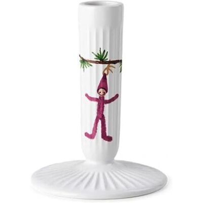 Kähler Hammershøi Christmas Candle Holder - White, 12cm, Elegant Design Kähler Hammershøi Christmas Candle Holder - White, 12cm, Elegant Design