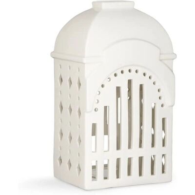 Portacandele Urbania Tivoli di Kähler - Bianco - Decorazione in ceramica elegante Portacandele Urbania Tivoli di Kähler - Bianco - Decorazione in ceramica elegante