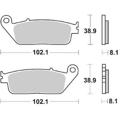 Pastiglie freno SBS 627HF in Ceramica Organica - Tipo di Freno Pastiglie freno SBS 627HF in Ceramica Organica - Tipo di Freno