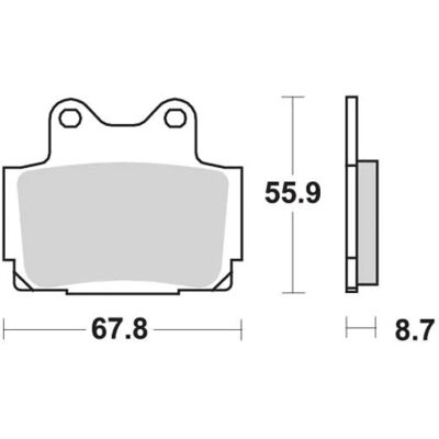 Sbs Go Ahead 570 (HS) - Pastiglie freno - Bronzo Sbs Go Ahead 570 (HS) - Pastiglie freno - Bronzo