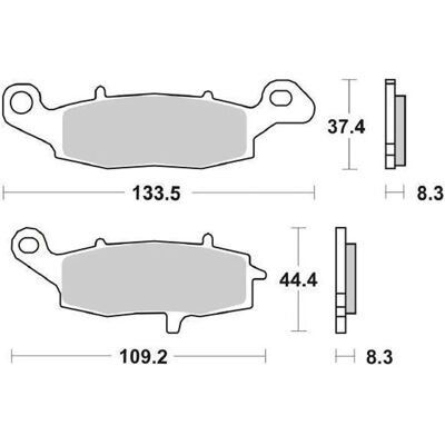 Sbs Go Ahead 705HS Bronze Brake Pads - Motorcycle Sintered Sbs Go Ahead 705HS Bronze Brake Pads - Motorcycle Sintered