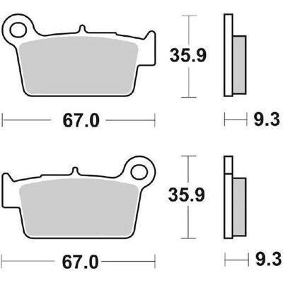 SBS 790CS Carbon Sinter Rear Brake Pads - Off-Road Performance SBS 790CS Carbon Sinter Rear Brake Pads - Off-Road Performance