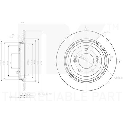 TRISCAN 8120 43180C Bremsscheibe - Hinter TRISCAN 8120 43180C Bremsscheibe - Hinter