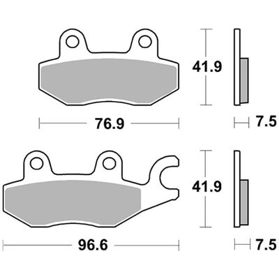 Pastiglie freno SBS 955HS - Sinter ad alte prestazioni per moto Pastiglie freno SBS 955HS - Sinter ad alte prestazioni per moto