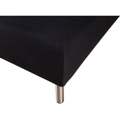 Nordstrand Home Svart Fitted Sheet - 140x200 cm, 100% bomull Nordstrand Home Svart Fitted Sheet - 140x200 cm, 100% bomull