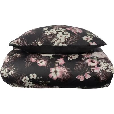 Økologisk bomullsatin vendbart sengesett - Blomster og prikker - King Size Økologisk bomullsatin vendbart sengesett - Blomster og prikker - King Size