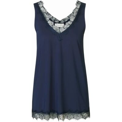 ROSEMUNDE Billie Tank Top - V-hals, Kant i blonder, Ensfarget - Top ROSEMUNDE Billie Tank Top - V-hals, Kant i blonder, Ensfarget - Top