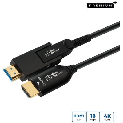 MicroConnect HDMI-Kabel - 100m, Schwarz, Hochgeschwindigkeit, Optisch MicroConnect HDMI-Kabel - 100m, Schwarz, Hochgeschwindigkeit, Optisch