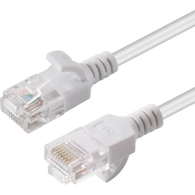 MicroConnect Hvid 0,25m Cat6a U/UTP Slank Netværkskabel MicroConnect Hvid 0,25m Cat6a U/UTP Slank Netværkskabel