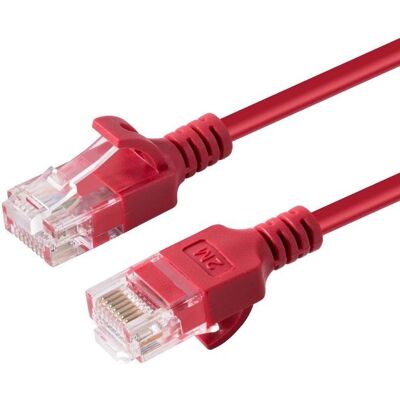 MicroConnect W125628038 Nettverkskabel - Rød 10m, Slank, Cat6a U/UTP MicroConnect W125628038 Nettverkskabel - Rød 10m, Slank, Cat6a U/UTP