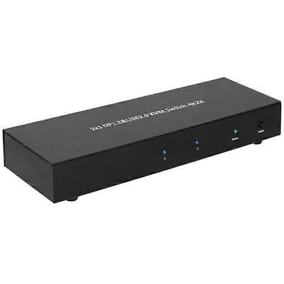 MicroConnect 4K Displayport & USB 2 a 1 Vía KVM Switch - Negro MicroConnect 4K Displayport & USB 2 a 1 Vía KVM Switch - Negro