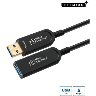 Câble USB Microconnect USB3.0AAF20AOP - 20m, Optique actif, Noir - USB 3.2 Gen 1 Câble USB Microconnect USB3.0AAF20AOP - 20m, Optique actif, Noir - USB 3.2 Gen 1