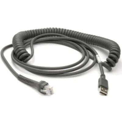 Zebra CBA-U29-C15ZBR USB-kabel - 15 fot rullad - Stöder 5V/12V - Serie A Zebra CBA-U29-C15ZBR USB-kabel - 15 fot rullad - Stöder 5V/12V - Serie A