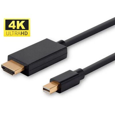 Câble MicroConnect Mini DisplayPort à HDMI 4K - 1m - Publicité Câble MicroConnect Mini DisplayPort à HDMI 4K - 1m - Publicité