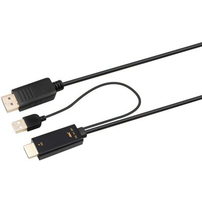 MicroConnect HDMI-zu-DisplayPort Konverter - 1m Schwarz MicroConnect HDMI-zu-DisplayPort Konverter - 1m Schwarz