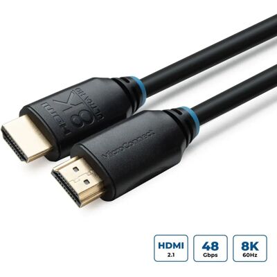 MicroConnect HDMI-kabel 8K, 0,5M - Svart MicroConnect HDMI-kabel 8K, 0,5M - Svart