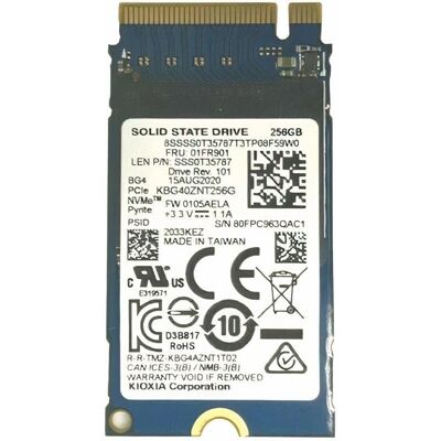 Lenovo TOSHIBA BG4 256GB M.2 PCIe NVMe SSD - 2242 Lenovo TOSHIBA BG4 256GB M.2 PCIe NVMe SSD - 2242