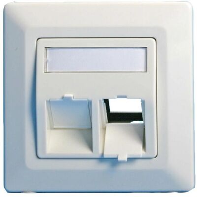 Lanview LVN126188 Wandplatte - RJ45, 2 Ports, Weiß Lanview LVN126188 Wandplatte - RJ45, 2 Ports, Weiß