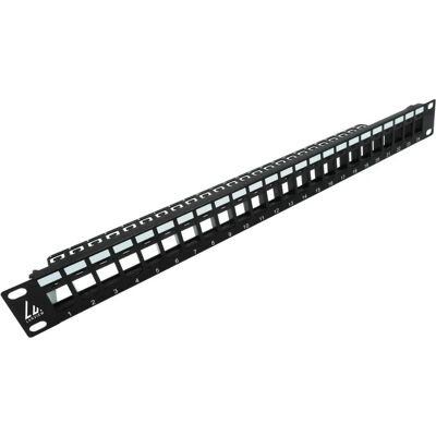Lanview LVN127596 Panneau de brassage - 24 ports - Noir - 1U - 19" - Panneau de brassage Lanview LVN127596 Panneau de brassage - 24 ports - Noir - 1U - 19" - Panneau de brassage