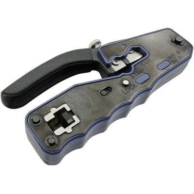 Lanview LVN125456 Kabelzange - Crimpwerkzeug für Netzwerk, Schwarz/Blau Lanview LVN125456 Kabelzange - Crimpwerkzeug für Netzwerk, Schwarz/Blau