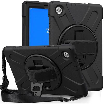 eSTUFF Black Tablet Case with Rotatable Stand - Shockproof, 10.1" eSTUFF Black Tablet Case with Rotatable Stand - Shockproof, 10.1"