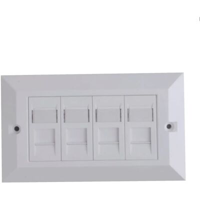 Lanview LVN126188UK-4 Anschlusskasten - RJ45, Weiß - 4 Ports, UK Typ Lanview LVN126188UK-4 Anschlusskasten - RJ45, Weiß - 4 Ports, UK Typ