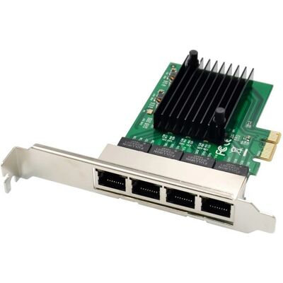 MicroConnect W126343381 4-Ports Gigabit PCIe Nettverkskort - Høyhastighets Ethernet MicroConnect W126343381 4-Ports Gigabit PCIe Nettverkskort - Høyhastighets Ethernet