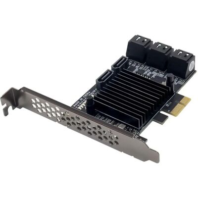 MicroConnect 88SE9215 8-port SATA III lagringskontroller - Svart, Sølv MicroConnect 88SE9215 8-port SATA III lagringskontroller - Svart, Sølv