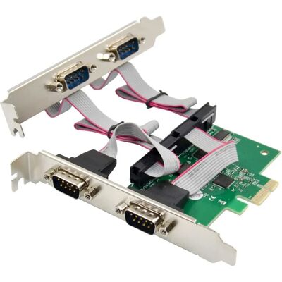 MicroConnect AX99100 4S PCIe grensesnittkort - Seriell RS232 MicroConnect AX99100 4S PCIe grensesnittkort - Seriell RS232