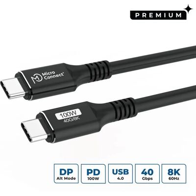 Microconnect USB4CC1 1.2m USB-C Cable - USB4 Gen 3x2 Microconnect USB4CC1 1.2m USB-C Cable - USB4 Gen 3x2