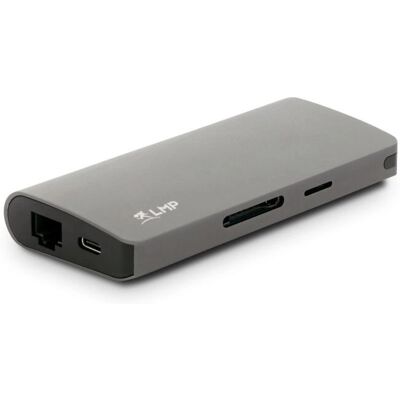 LMP 18641 Laptop Dock - USB-C 9 Ports, 4K, Grau LMP 18641 Laptop Dock - USB-C 9 Ports, 4K, Grau